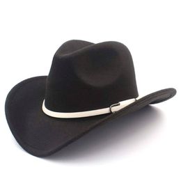 Sombrero de vaquero occidental Unisex para adultos, camiseta nueva a la moda con hebilla para exteriores, sombrero de ala ancha de Jazz Panamá para hombres y mujeres, Sombrero de playa Hats2802