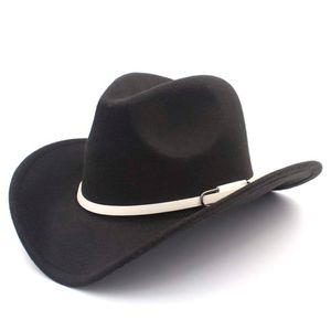 Western Cowboy unisexe adulte nouveau haut à la mode casquette boucle en plein air Jazz Panama large bord Fedora pour hommes femmes plage Sombrero chapeaux