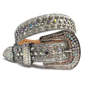 Western strass ceinture Cowgirl Cowboy BlingBling cristal clouté ceinture en cuir boucle amovible pour hommes femmes bijoux cjewelers336r