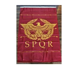Western Roman Flag Sénat People of Rome SPQR History Flag 3x5ft Polyester Club Team Sports Indoor avec 2 œillets en laiton2882075