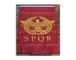 Western Roman Flag Sénat People of Rome Spqr History Flag 3x5ft Polyester Club Team Sports Indoor avec 2 œillets en laiton2205075