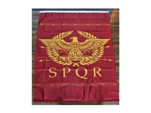 West-Romeinse vlag Senaat Volk van Rome SPQR Geschiedenisvlag 3x5ft Polyester Club Teamsporten Binnen met 2 messing doorvoertules5895361