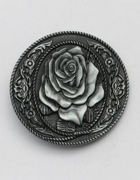 Western Rose Flower Oval Bordle Swby737 Convient pour la ceinture de 4 cm Wideth avec un stock continu7941169