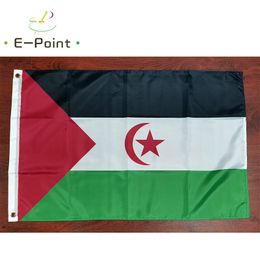 Bandera nacional del país del Sahara Occidental, decoración de pancarta de poliéster de 3x5 pies (90cm x 150cm), bandera ondeante para el jardín de su casa