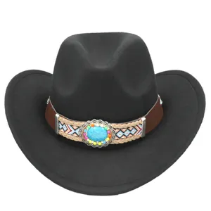 Western Style Cowboy Cowgirl Hoed voor Kinderen Jongens Meisjes Fedora Hoed met Brede Riem