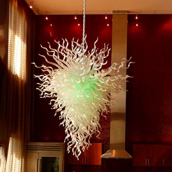 Lustre en verre d'art de style Murano de couleur verte occidentale Chine Facotry-outlet Lampes suspendues en verre soufflé modernes pour la décoration de la maison