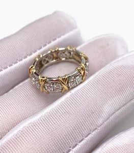 Westerse stijl Originele 100 S Sterling Sier Sixteen Stone Ring Women Romance Jewelry4062584