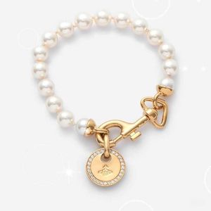 Westernempress-collares con colgante de viuda, alta calidad, circonita occidental, marca redonda, edición de collar de perlas