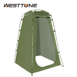 Tienda de ducha de privacidad portátil de Westtune Carga de vestuario impermeable al aire libre para acampar Baño de ducha de baño de senderismo de senderismo 240417