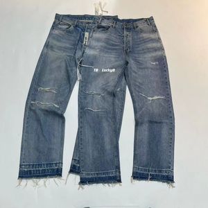 Westwid lavage évasé lavé jean pour hommes surdimensionné Denim pantalon ample casual jean mode hommes en détresse jean Hiphop Streetwear