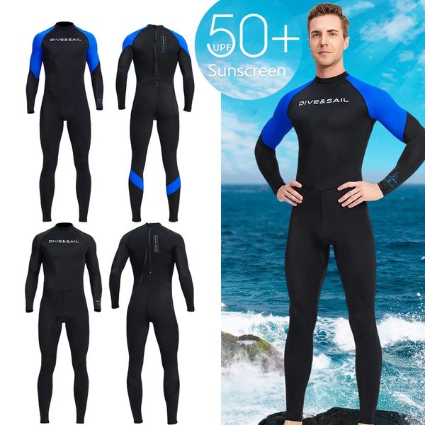 Combinaison de wets pour hommes de plongée vêtements en nylonspandex à la crème solaire en plongée en apnée du maillot de bain de surface chaude