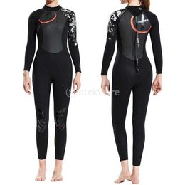 Trajes de neopreno Trajes secos Traje de neopreno de buceo de 15 mm Traje de neopreno de manga larga Mono Traje de cuerpo completo OnePiece Scuba Dive Manga larga Rash Guard para mujeres J230505