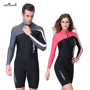 Wetsuits Droogpakken DIVE SAIL 1.5MM Neopreen Wetsuit Mannen Vrouwen Lange Korte Mouw Kofferbak Natte Pakken Voor Zwemmen Jumpsuit Surfen Rash Guards 230303