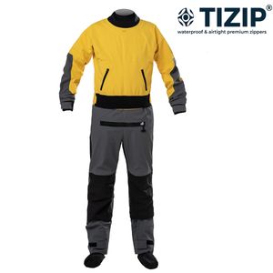 Kombinezony Drysuits Drysuit Drysuit wodoodporny oddychający suchy skafander kajakowy dla mężczyzn Jetskiing Paddleboarding z TI-ZIP 230712