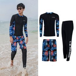 Wetsuits Drysuits Full Body Badpak voor Heren Dames Rash Guards Wetsuit met lange mouwen en ritssluiting Duikskin 3-5 stuks Zwemkleding Sneldrogend Watersport M-5XL 230621