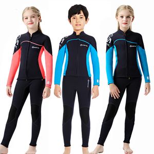 Combinaisons Etanches Enfants Néoprène Maillot De Bain Filles Surf Combinaison De Plongée Enfants Sous-Marine Combinaison Garçons Apnée Maillots De Bain Maillot De Bain Deux Pièces 230320