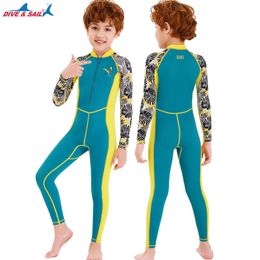 Wetsuits Drysuits Kids UPF50 Duikpak Kinderen Neopreen Wetsuit voor Jongens Meisjes Zwemmen Rash Guard Surfen Kajak 230720