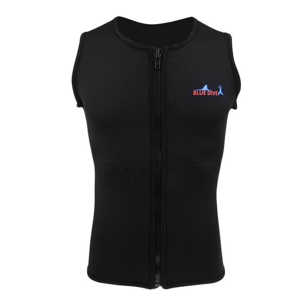 Combinaisons de plongée Combinaisons étanches Combinaison de plongée pour hommes sports nautiques 2mm combinaison de plongée en caoutchouc chloroprène noir gilet fermeture à glissière avant combinaison d'isolation 230406