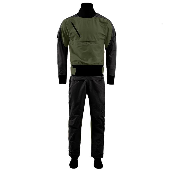 Combinaisons étanches combinaisons étanches pour kayak pour hommes matériau imperméable à trois couches manchette en Latex et collier anti-éclaboussures kayak natation surf paddle DM23 231011