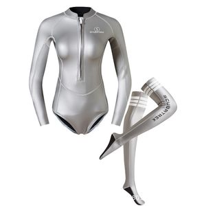 Wetsuits Droogpakken Zwemkleding voor heren LEOHEX Lange mouwbeschermer Dameszwempak Rits Surfen Snorkelpak Bad UV-bescherming bodysuit Duikpak Zwemkleding 230612