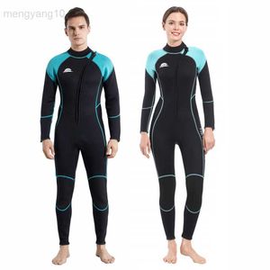 Wetsuits Drysuits Heren Wetsuit voor dames Neopreen wetsuits van 3 mm in koud water Volledig lichaam voor duiken Snorkelen Surfen Zwemmen Kanoën Rits aan de voorkant HKD230704