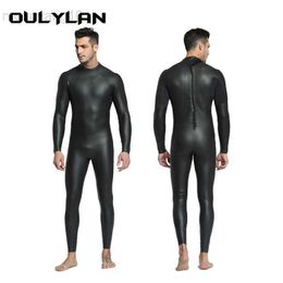 Combinaisons étanches Oulylan 3MM Combinaison de plongée une pièce CR + Combinaison de triathlon super élastique Combinaison de plongée en cuir léger chaud et résistant au froid pour femme HKD230704