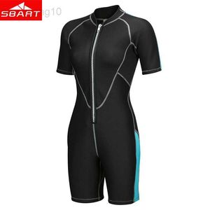 Combinaisons étanches SBART 2mm Néoprène Combinaisons Hommes Femmes Combinaisons De Natation Une Pièce Épaissir Maillot De Bain À Manches Courtes Plongée Profonde Surf Combinaisons HKD230704