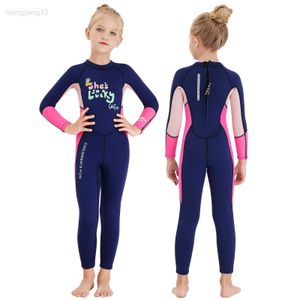 Combinaisons étanches Combinaisons étanches Combinaisons de plongée pour enfants Maillots de bain Filles Maillots de bain de surf à manches longues pour fille Maillot de bain Combinaisons de surf Sports nautiques HKD230704