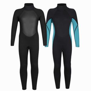 Trajes de neopreno Trajes secos Traje de neopreno para niños y jóvenes Traje de baño completo térmico de neopreno de 3 mm Traje de buceo para niños Traje de baño de manga larga Traje de baño subacuático Apnea J230505