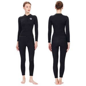 Combinaisons étanches Combinaison de plongée professionnelle pour femme Résistant au froid chaud 3 mm Néoprène Haut Pantalon Combinaison fendue Dames Épais Wading Natation Surf Combinaison 230404