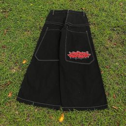 Wexwear marca de moda Vintage pantalones vaqueros holgados hombres Harajuku Punk Hip Hop alta cintura moda de calle pantalones Cargo mujeres pierna ancha 240124