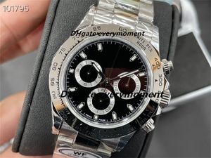 Montres pour hommes de première classe de WF Factory 116503 116509 ETA7750 Mouvement 40 mm Montre à code temporel Bague en céramique Montre mécanique automatique Glow Diving Panda Montre-bracelet-1