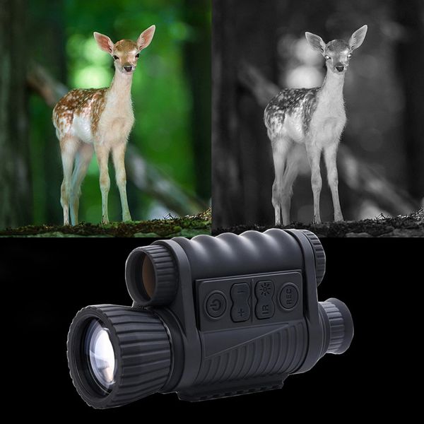 WG650 Alcance de visión nocturna Táctico 6X50 Digital Óptico Infrarrojo Caza nocturna Monocular Largo alcance NV Vista Imagen y función de video