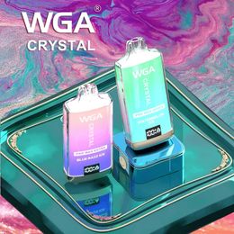 WGA Crystal Pro Max Extra 15000 trekjes Wegwerpvape-pen 12K 15K Bladerdeegstaaf 5% nicotine Voorgevulde e-sigaret met batterij Scherm Vapes Vaper