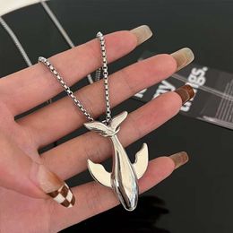 Walvis ketting heren mode ins cool stijl lange trui ketting eenvoudige hangers klein