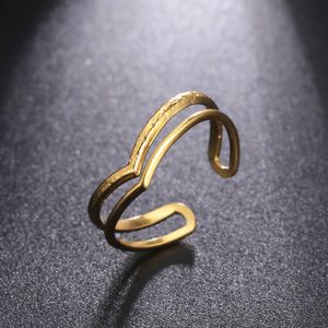 Tarweoren ringen voor vrouwen verstelbaar openingspaar roestvrijstalen geschenken punk s ringen trend groothandel