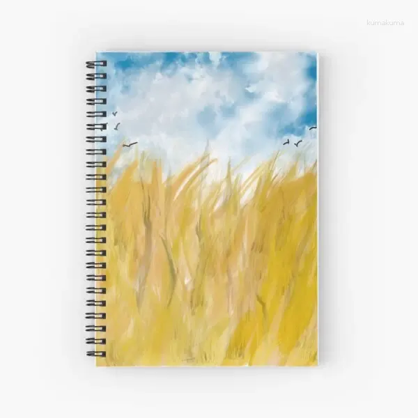 Wheat Field Spiral Journal Notebook 120 Page pour les hommes Femmes Bound Memo Note Books Bureau de bureau Fournitures Étudiant Journal étudiant