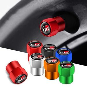 Tuerca de perno de rueda, tapas de válvula de aire para vástago de rueda de neumático de coche, cubiertas para Toyota HV YARiS RZ RC RS Prius Lexus Harrier GRMN, 4 Uds.