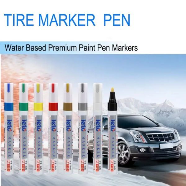 Disc de roue stylos à pneus peinture blancs de couleur markers stylos de peinture de voiture