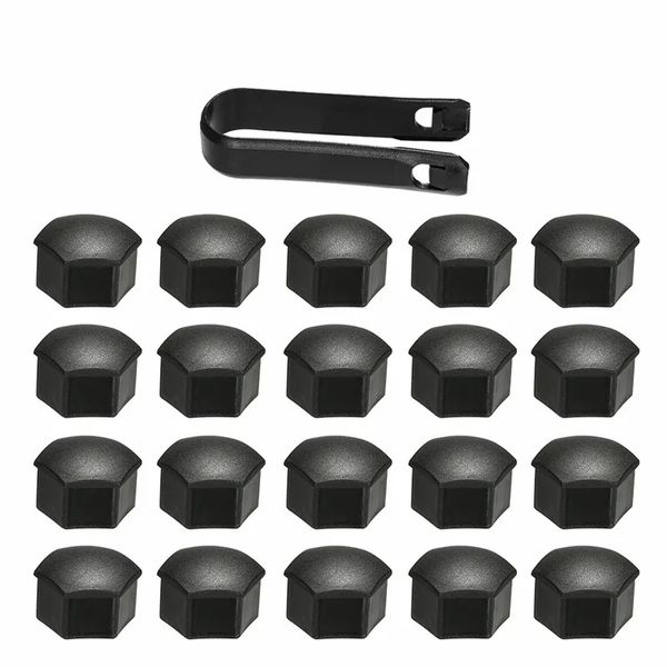 Capuchon d'écrou de roue pour Tesla modèle 3 cache-écrous de roue Kit d'extraction de cache-cosses Kit d'extracteur de cache de moyeu de voiture anti-rouille Cache-écrou de pneu de voiture Décoration extérieure 21pcs Noir mat Noir brillant