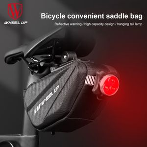 Rueda UP 2.6L Capacidad Portable Portable para bicicleta Bolsa de silla de silla de ciclismo Bolsas de cola de bicicleta