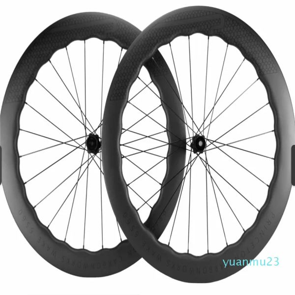 Roues 6560 65 mm jantes freins roues en carbone shimano clincher ud matt no peinture logo roues de vélo de route en carbone v frein par ups to United sta