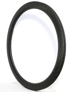 Gratis verzendwielen 700c 50 mm diepte 25 mm breedte 12K Weefkoolstof Single Rim Tubular/Clincher Road Bicycle Rim.