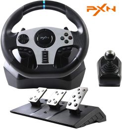 Stuurwiel Volante PC voor computer Racing Wheel Gaming 270°/900° PXN V9 voor Xbox One/Android TV/Schakelaar/Xbox Series S/X