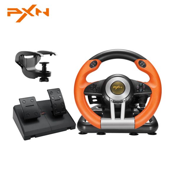 Roues PXN V3 Pro Game Gafreing Wheel Racing Simulator 180 Rotation Gaming Volante pour PC / PS4 / Xbox One / Xbox Series S / X / Nintendo Switch