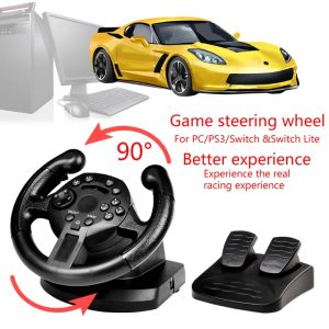 Roues Racing Wheel Wheel pour PS3 / PC Switch Game Wheater Vibration Joysticks Remote Controller Wheels Drive avec Footbrake