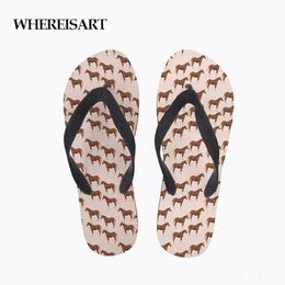 Where Isart 3d Horse Print Femme Flip Flips Summer Flip Flash Sandal Sandal Flipflop For Women Slippers Chaussures en caoutchouc V6QT #