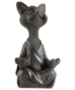 Figurine Bouddha noir fantaisiste Meditation Yoga Collectible Happy Decor Art Sculptures Garden Statues Home Decorations6930891