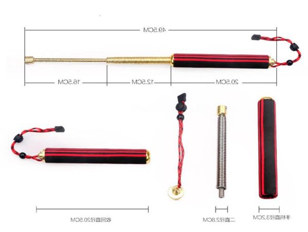 Whip Edc ing Télescopic bâton à trois sections Spring Selfisfission fournit des produits de sécurité non matériaux Broken LZC484064775419469