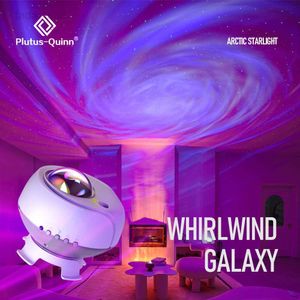Whirlwind Star Galaxy Projection Lights Bluetooth Musique Étoilé Aurora Projecteur Enfants Chambre Plafond Ambiance Nuit Lampe HKD230704